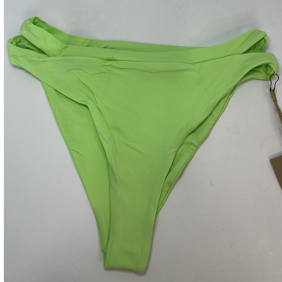 Free People Toast Swim Signature Cut-Out Bikini Bottom, Paradise Green, size XS - Picture 2 of 16